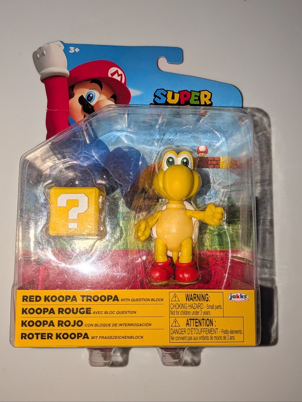Nintendo Yellow Koopa Troopa Figure with Yellow Question Block
